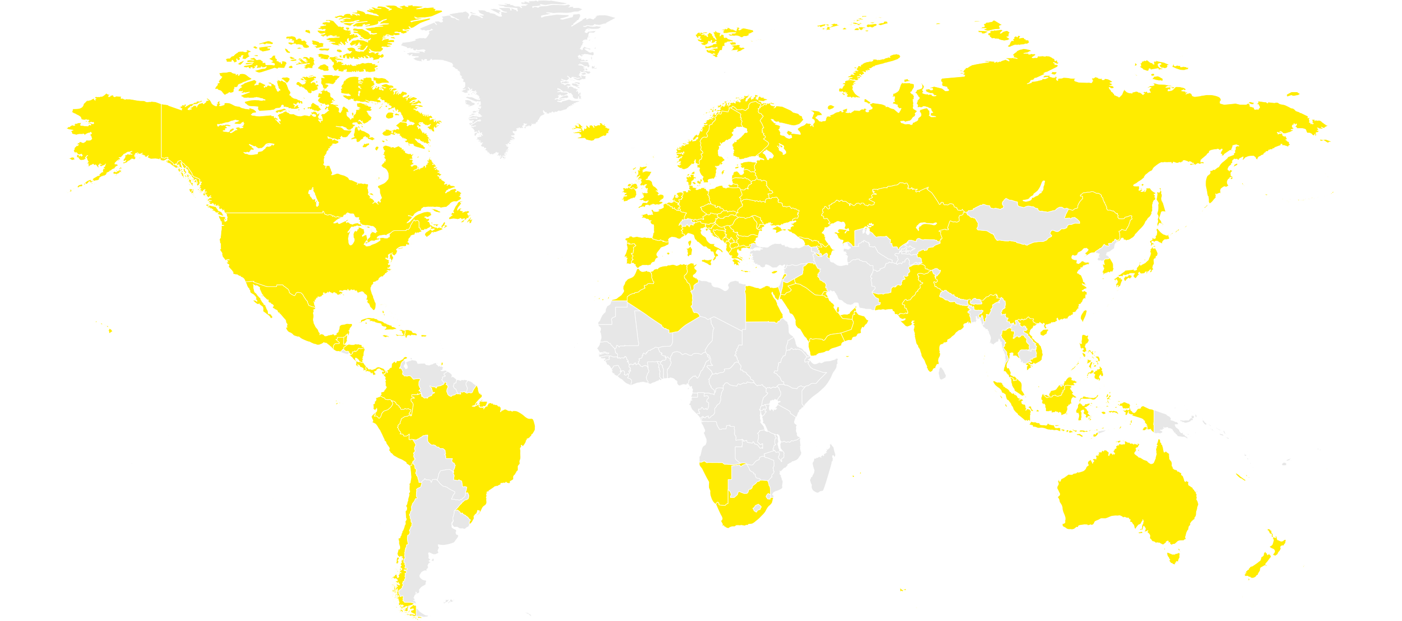 Country selection map